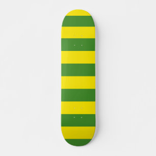 Gula och gröna ränder mini skateboard bräda 18,5 cm