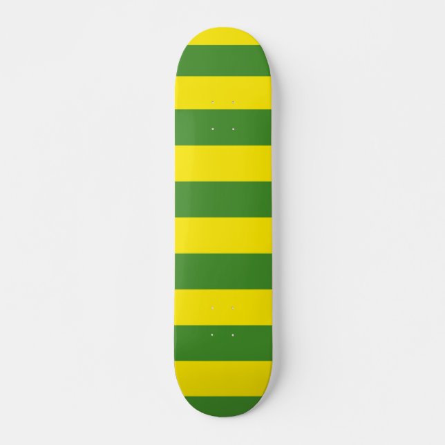 Gula och gröna ränder mini skateboard bräda 18,5 cm (Framsida)