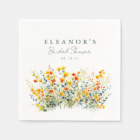 Gula och orange ängsvilda blommor Bröllopsdusch