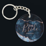 Gula och Ro gula eldningsagatmarmor för marmor<br><div class="desc">Marble Agate Gilded Geode Design,  med Modern och skript typsnitt,  med guldfärgen Navy Blue & Ro. Trendig och Chic Bröllop,  nyckelkedjan Bride! ~ Kolla min butik för att se hela bröllop-svit för den här designen!</div>