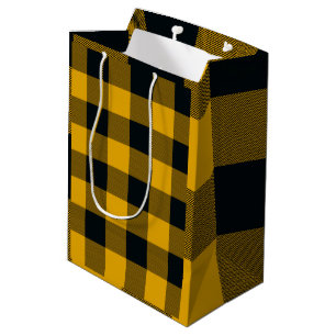 Gula och svarta rutiga rutor Buffalo Plaid