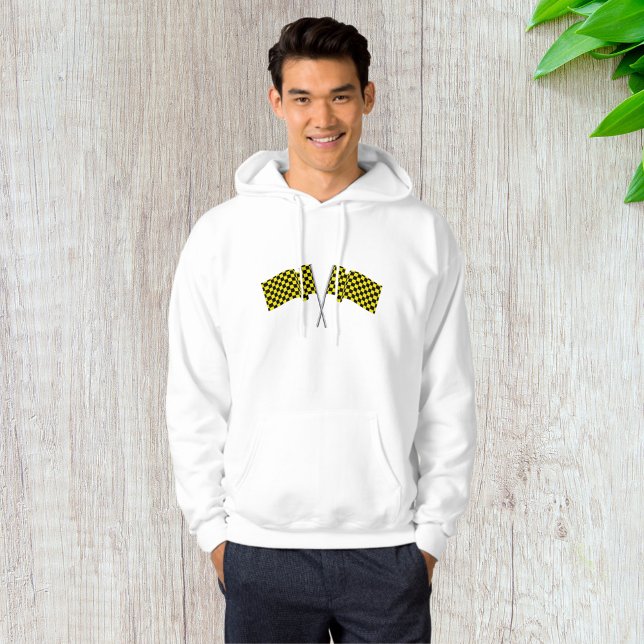 Gula och svarta tävlingsflaggor hoodie (Skapare uppladdad)