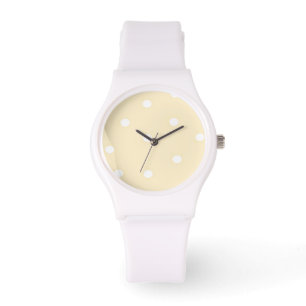 Gula och vita prickar armbandsur