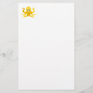 Gula octopi för roligt brevpapper