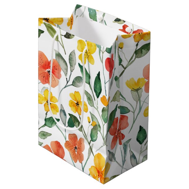 Gula Orange Blommor Födelsedag (Framsidan Vinklad)