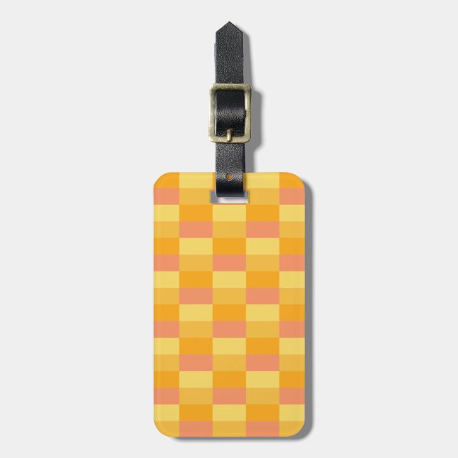 Gula Orange Nyanser Färgblock Bagagebricka (Vertikal Framsida)