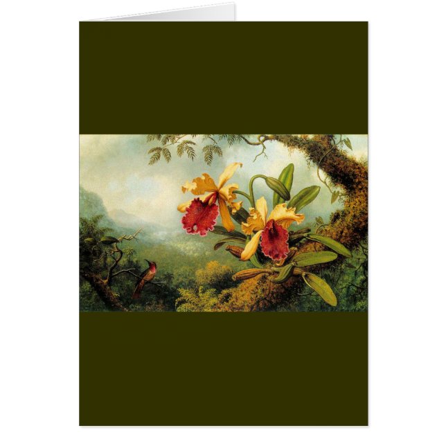 Gula Orchids Hälsningskort (Framsidan)