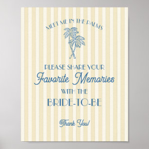 Gula Palm Springs Favoritminnen med bruden Poster