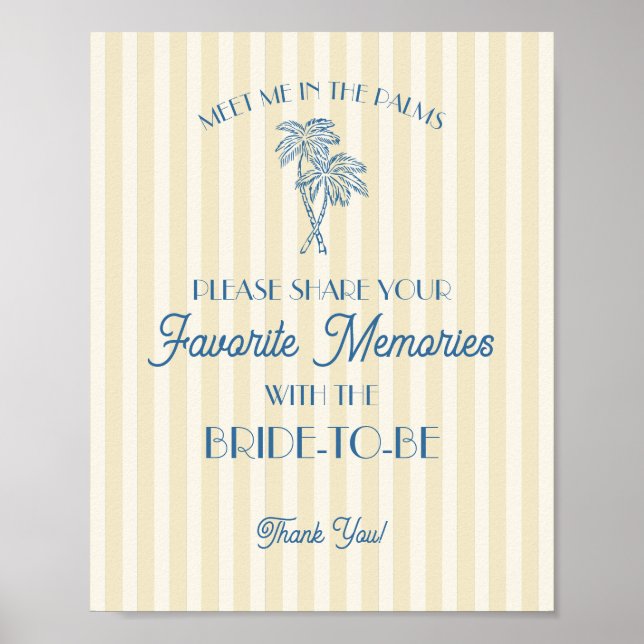Gula Palm Springs Favoritminnen med bruden Poster (Framsidan)