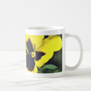 Gula Pansyblommor Kaffemugg