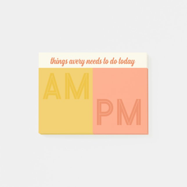 Gula persikor Att Göra Idag FM / EM Post-it Block (Framsida)