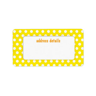 Gula Polkadot Adressetikett