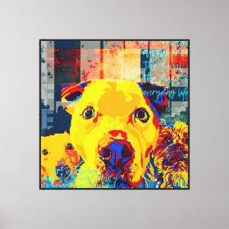 Gula Pop Art Hundtryck: Frihet & Inspiration . Canvastryck