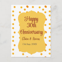 gula prickar glitter glad 30-årsjubileum bröllop