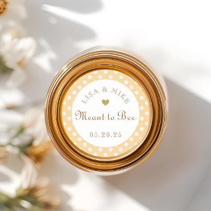 Gula prickar Meant to Bee Honey Bröllopsfavor Runt Klistermärke
