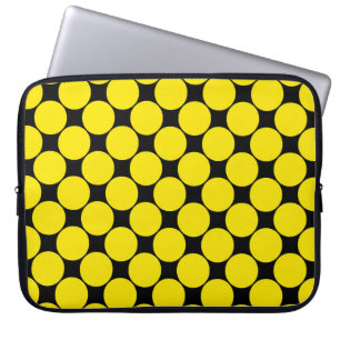 Gula Radioaktiva polkaprickar 4. Laptop Fodral