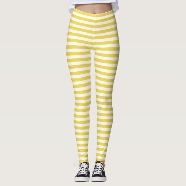 Gula ränder leggings (Framsida)