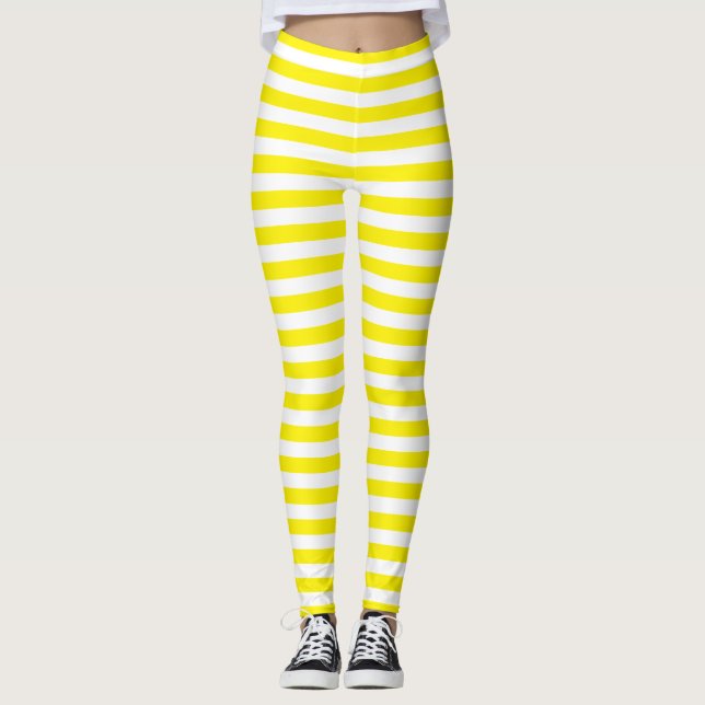 Gula randiga leggings (Framsida)
