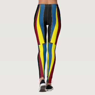 Gula Röda Blå Trianglar Leggings