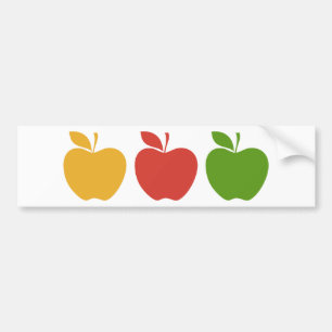Gula röda gröna Apple Bildekal