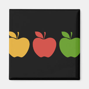 Gula röda gröna Apple Magnet