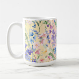 Gula Rosa Färgglada Blommor Kaffemugg