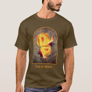 Gula rosbuketter på lada bräde t shirt