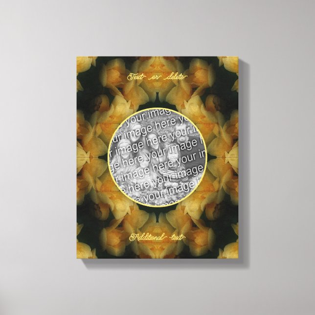 Gula rosor Blommor Skapa din egen foto Canvastryck (Framsida)