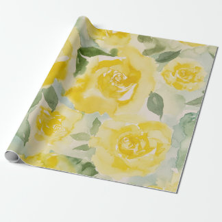 Gula rosor blomsterinpackningspapper presentpapper