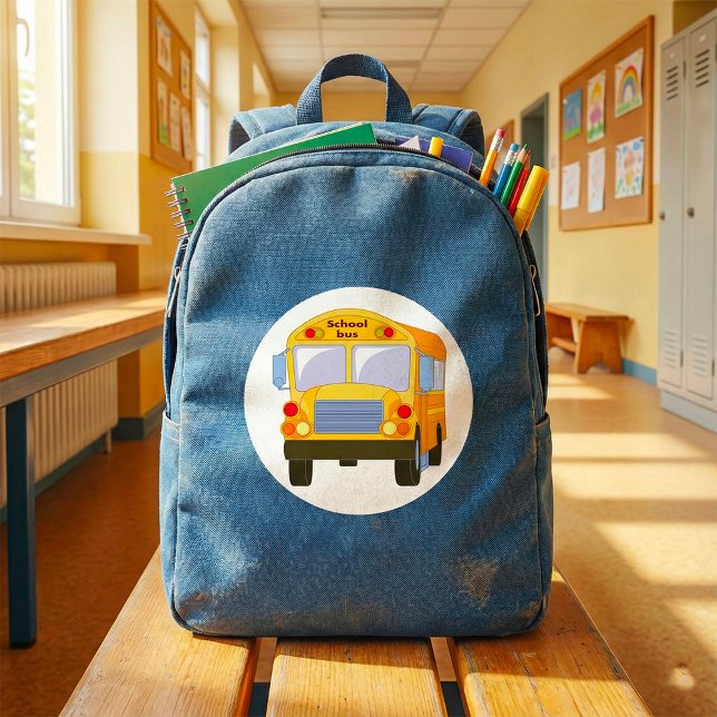 Gula Skolbussdekaler Runt Klistermärke (Skapare uppladdad)