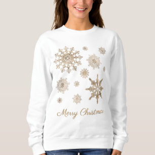 Gula snöflingor med God Jul text T Shirt