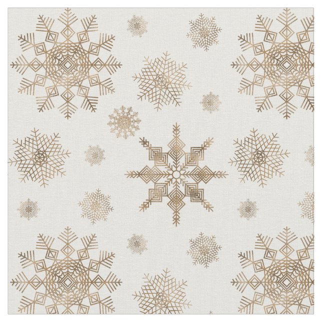 Gula snöflingormönster tyg (Närbild)
