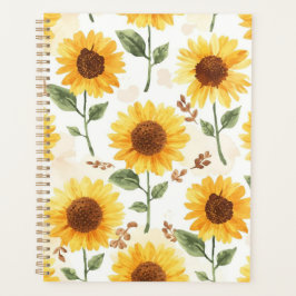 Gula solrosor akvarell blomstergalenskap