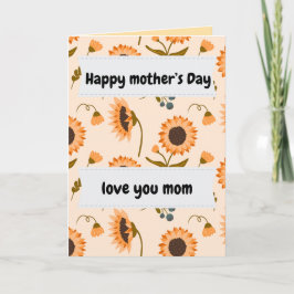 Gula solrosor Glad mors dag Kärlek mamma Kort