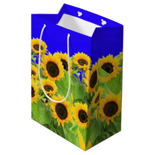 Gula solrosor presentpåse