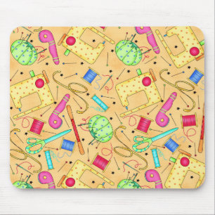 Gula sömnadaningar Mousepad Musmatta