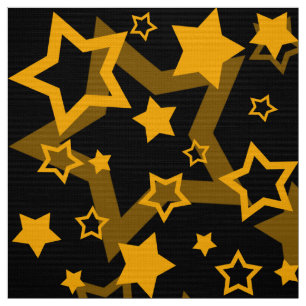 Gula stjärnor glitter design tyg
