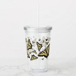 Gula Svalstjärtfjärilar  Take Away Mugg