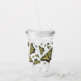 Gula Svalstjärtfjärilar Take Away Mugg