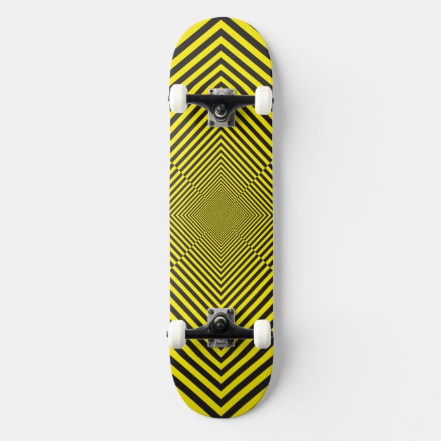 gula svarta diamanter old school skateboard bräda 21,6 cm (Framsida)