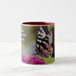 Gula Swallowtail, fjäril Två-Tonad Mugg