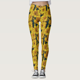 Gula Tränings Amaryllis Inspirerade Kvinnor Gåvor Leggings