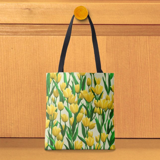 Gula tulpaner Bild nr 2 Toteväska Tygkasse (Tote bag with yellow tulips)