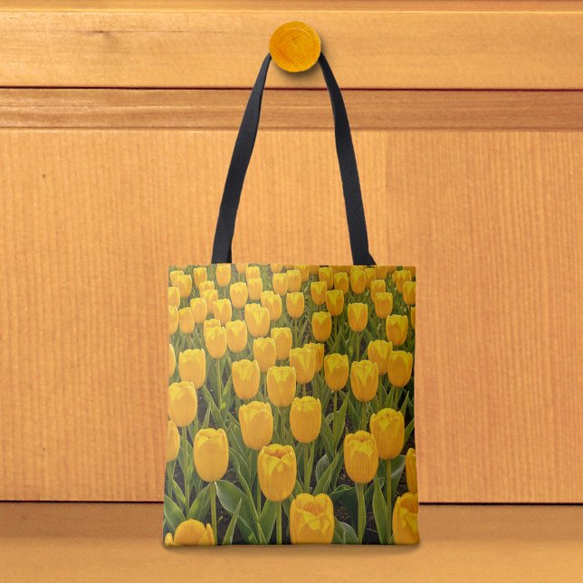 Gula tulpaner handväskor tygkasse (Tote bag with yellow tulips)
