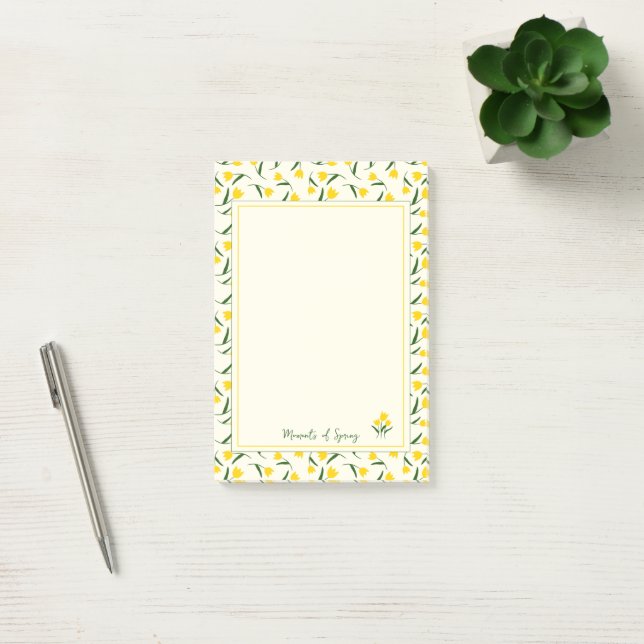 Gula tulpaner post-it block (Kontor)