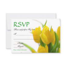 Gula tulpaner - RSVP-kort