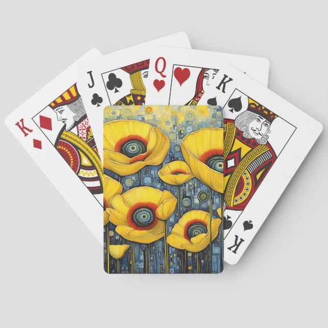Gula vallmor 2 casinokort (Baksidan)