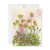 Gula vallmos Vilda blommor Grattiskort