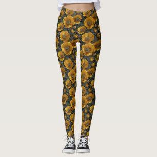 Gula viktlyftningsanemoner Blommiga presenter till Leggings