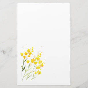 Gula vildblommor brevpapper